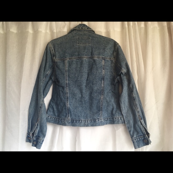 Vintage 80s rhinestone accented jean jacket size M - Picture 4 of 5
